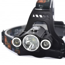 FARO TORCIA LED PER BICI BICICLETTA MTB BIKE CASCO LED CREE XML-T6 XPE 2-18650 