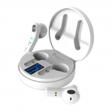 TECHMADE Cuffie Auricolari Bianche TW10 True wireless Bluetooth 5.0 White 
