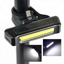 LUCE ANTERIORE LED COB RICARICABILE USB 1PZ BICI CICLO BICICLETTA