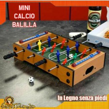  Mini Calcetto da Tavolo Struttura in Legno e Sagome in Plastica Pallina Inclusa 