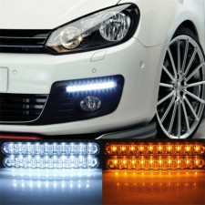 COPPIA 20 LED 5050 DIURNE DAYTIME DRL LUCI TURN LUCI FARI AUTO 12W