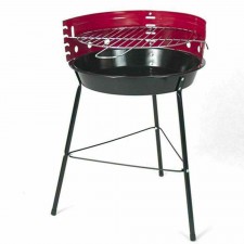 BARBECUE BBQ CARBONE IN METALLO GRIGLIA CARBONELLA 4 LIVELLI PARAVENTO 35,5 cm