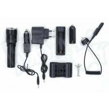 TORCIA LAMPADA LED 80000W CON ATTACCO FUCILE PIU' CONTROLLO REMOTO CON ZOOM