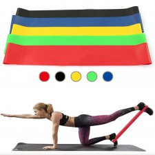 5 FASCE ELASTICHE PER ESERCIZI FISICI JOGA GINNASTICA FITNESS PALESTRA 30 x 5 CM 