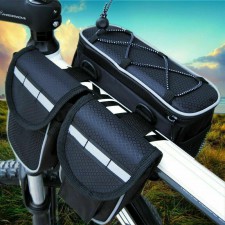  Borsa da manubrio per bici telaio anteriore impermeabile bicicletta bicycle 