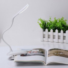 LAMPADA DA SCRIVANIA TAVOLO 14 LED RICARICABILE TOUCH 3 LUMINOSITA' CON CLIP 