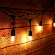 CATENA LUMINOSA 10 MT LAMPADINE INCLUSE CORDONIERA NERA 10 PORTALAMPADA E27 