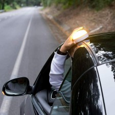  LUCE LAMPEGGIANTE LED ARANCIONE CALAMITATO A BATTERIA 9V SEGNALAZIONE EMERGENZA