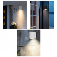APPLIQUE LAMPADA DA ESTERNO PER PARETE COLORE BIANCO ATTACCO GU10 IP65 