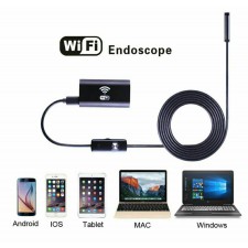 TELECAMERA ENDOSCOPIO WIFI PER ISPEZIONE IOS ANDROID 2 METRI CAMERA 8mm 2m PIXEL 