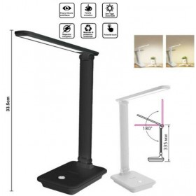 LAMPADA DA SCRIVANIA A LED 6.5W USB PIEGHEVOLE ULTRA SLIM DISPONIBILE BIANCO