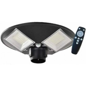  LAMPIONE LED CIRCOLARE ENERGIA SOLARE FOTOVOLTAICO ESTERNO LUCE 100W TELECOMANDO