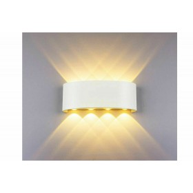 APPLIQUE LED DA PARETE OVALE 24W IP 65 LUCE BIANCO CALDO X ESTERNO INTERNO