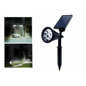 PICCHETTO FARETTO LED SOLARE 7W LUCE BIANCA DA GIARDINO FARO LUCE LED PANNELLO