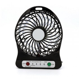 VENTOLA VENTILATORE RICARICABILE USB PORTATILE DA VIAGGIO 