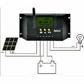 REGOLATORE CARICA SOLARE FOTOVOLTAICO 30A LCD 12V /24V X PANNELLO SOLARE CM3024Z